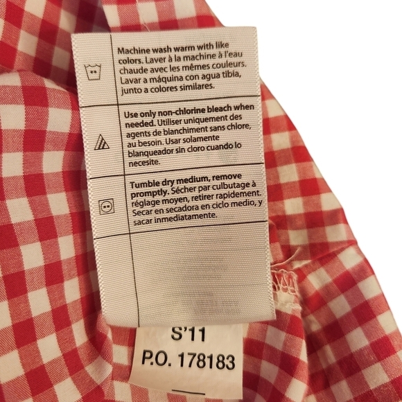 EUC Carhartt Women's Size S Pink Gingham Plaid Pocketed Button Down Shirt - Picture 5 of 6